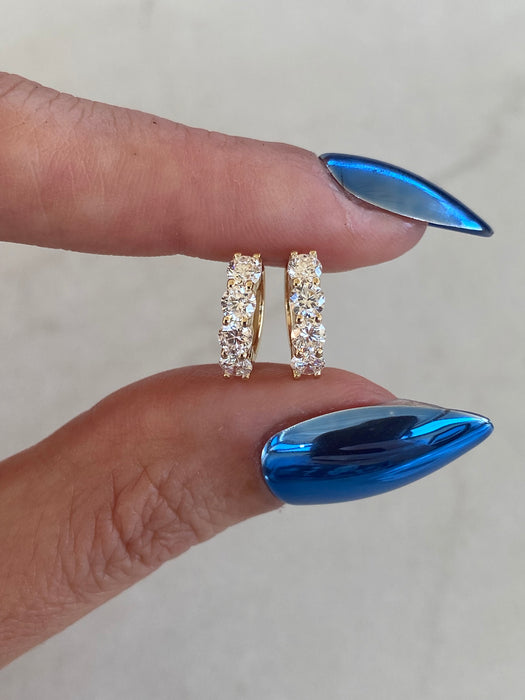 14K 0.92 TCW Lab Diamond Huggie Earrings