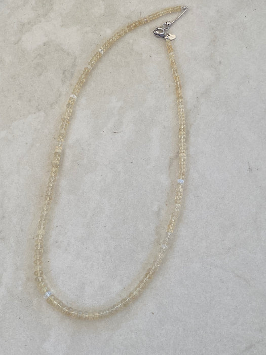 Vintage 18K White Gold 28.97 TCW Opal Bead Necklace