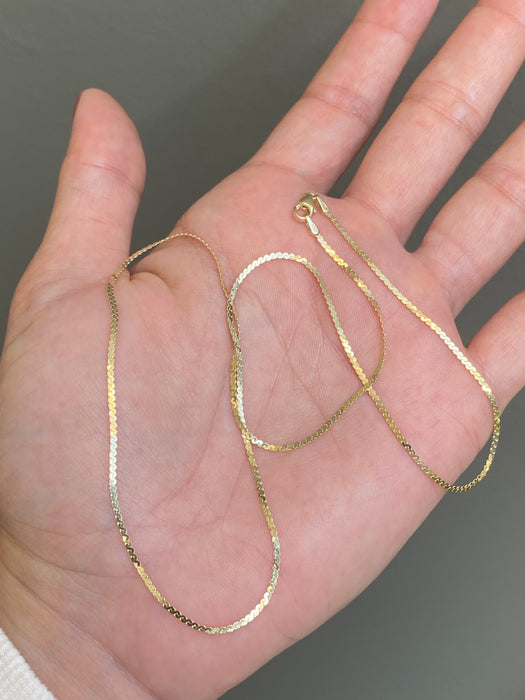 14k 18” serpentine necklace chain