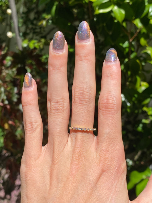 14k bezel diamond ring size 7