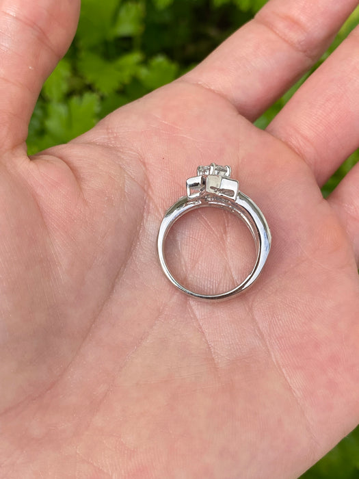Vintage Platinum 900 Shooting Star Diamond Ring