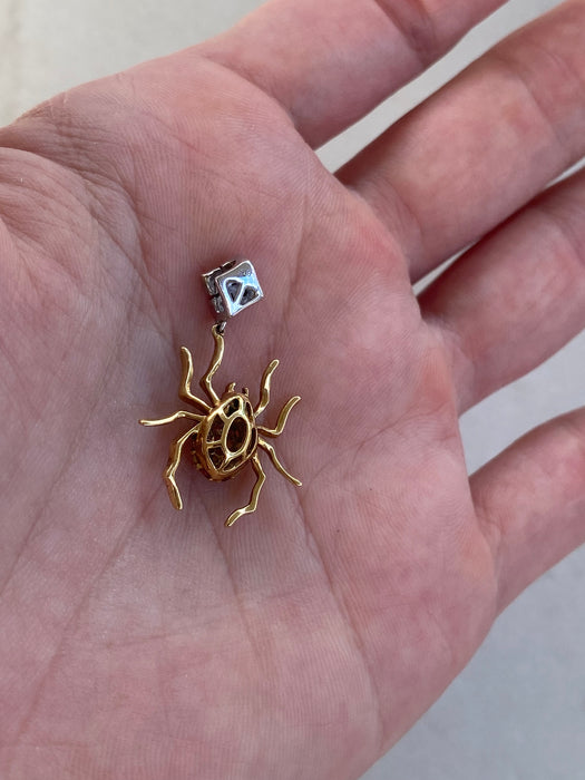 Vintage 18K Two-Tone Spider Charm