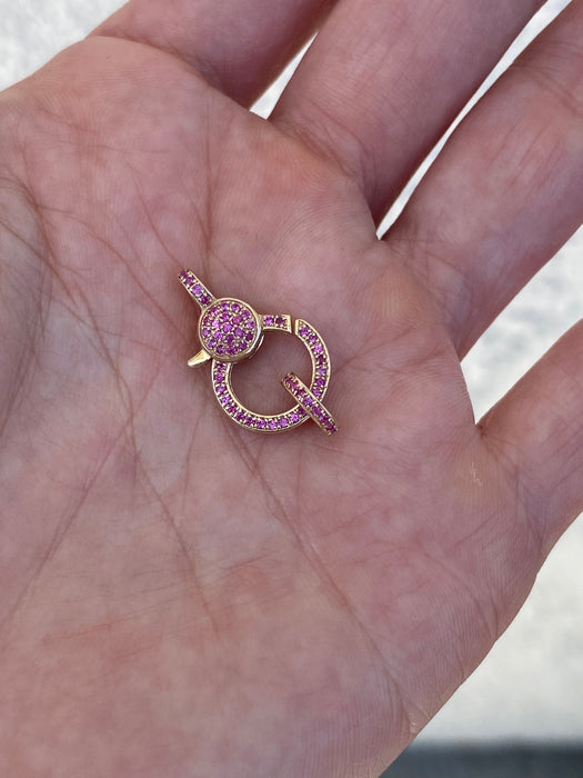 14K Gold Gemstone Clasps & Connectors – Diamond, Ruby, Sapphire, Emerald Carabiners & Heart Links