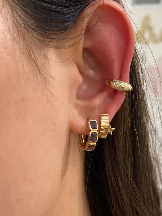 14k diamond ear cuff earring