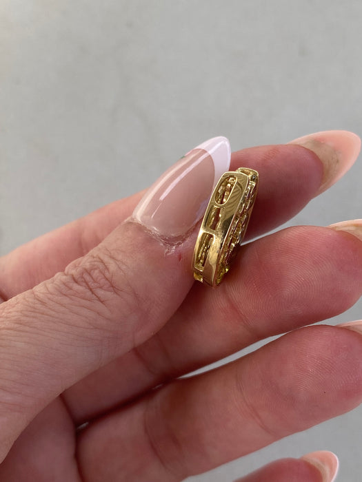 Vintage 18K Sapphire Horseshoe Slider Charm