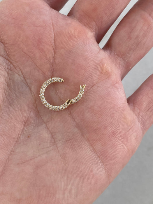 14K Diamond Connector Charm