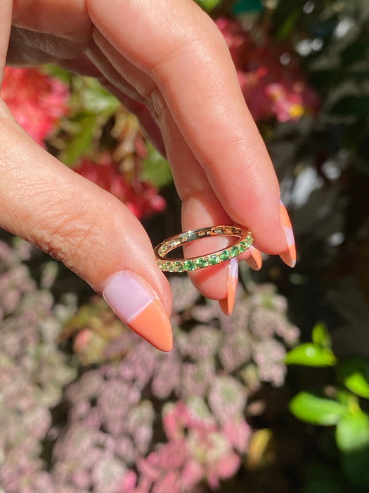 14k green garnet ring size 6.5