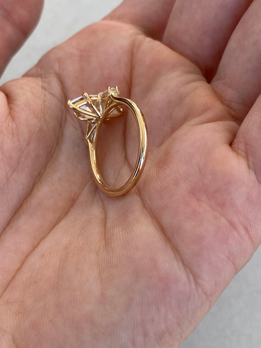 14K 2.38 TCW Step Cut Marquise Lab Grown Diamond Ring
