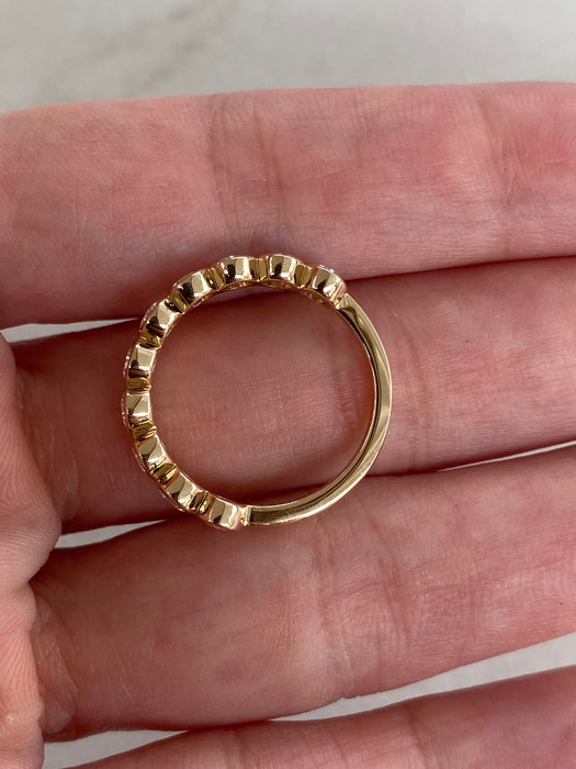 14K Bezel Set Lab Oval Diamond Ring