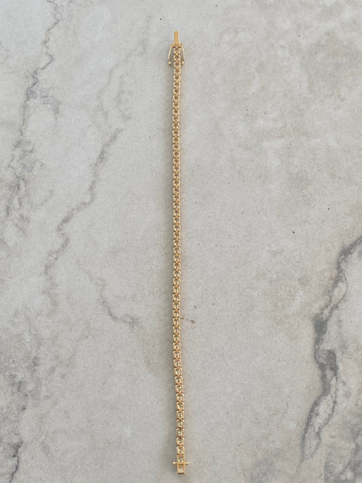 18K Gold 4 Carat Natural Diamond Tennis Bracelet