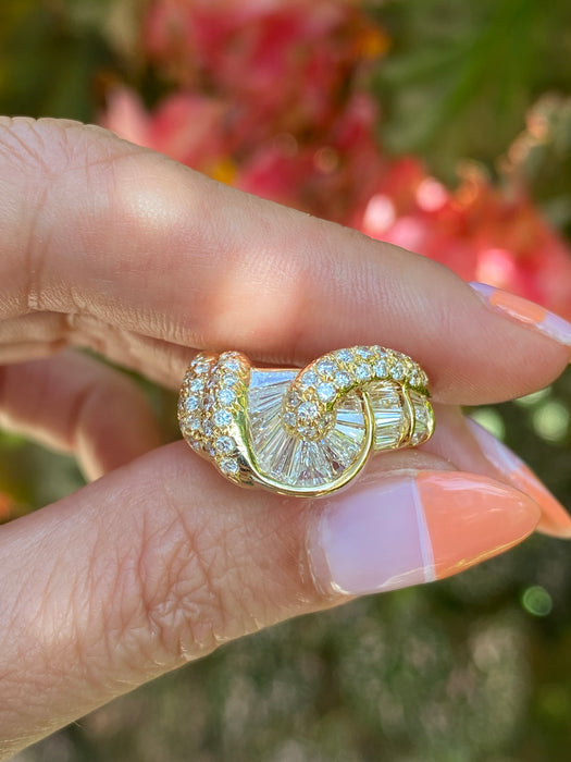 18k 1.21 tcw baguette diamond ring size 6.5