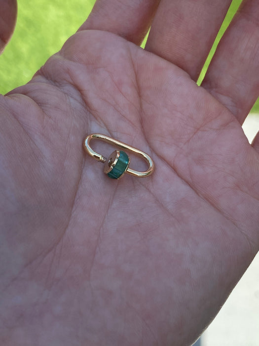14K Gold Gemstone Clasps & Connectors – Diamond, Ruby, Sapphire, Emerald Carabiners & Heart Links
