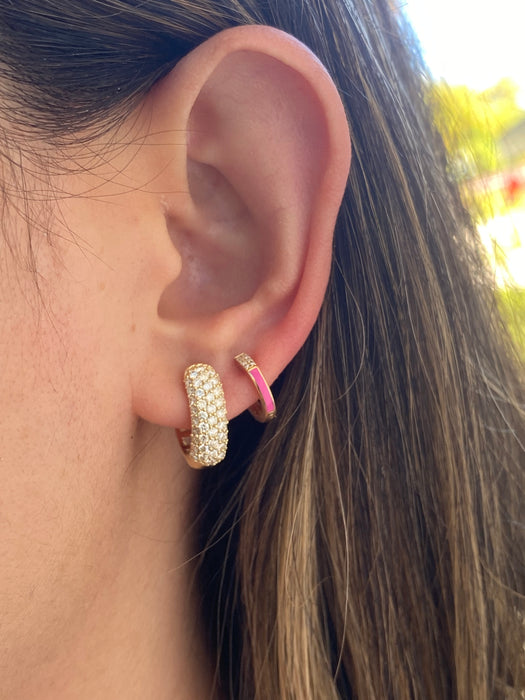 14K Gold Natural Diamond Hoop Earrings – 1.20 TCW