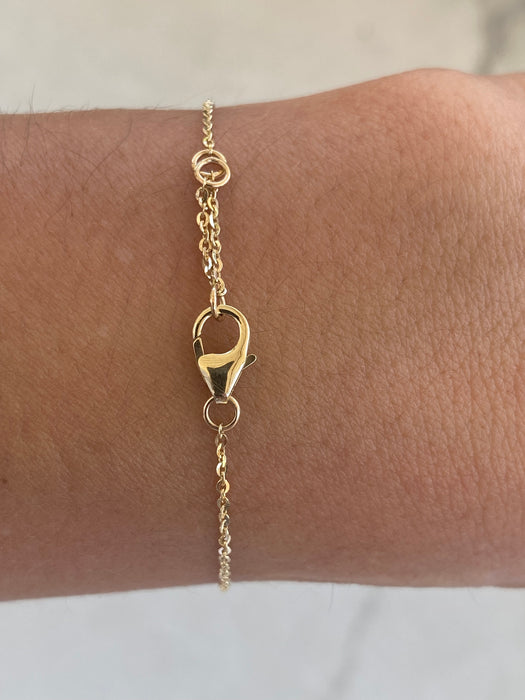14K 1.1 TCW Round Lab Diamond Bracelet