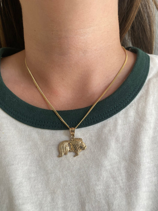 14K Gold Goldfish Charm