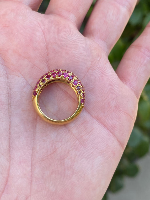 18k ruby dome ring size 4