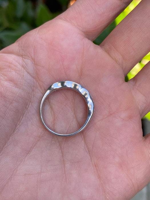 Vintage Platinum 850 Bezel Set Diamond Ring | 0.81 TCW Natural Flush Set Diamonds