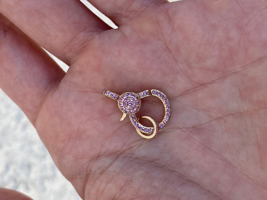 14K Gold Gemstone Clasps & Connectors – Diamond, Ruby, Sapphire, Emerald Carabiners & Heart Links
