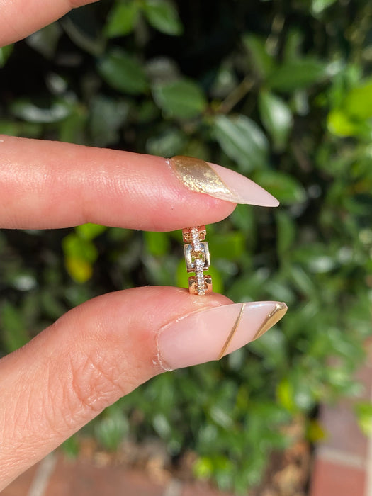 14k diamond charm spacer rondelle