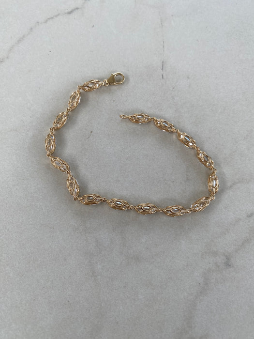 14K Step-Cut Marquise Lab Diamond Bracelet — 8.3 TCW