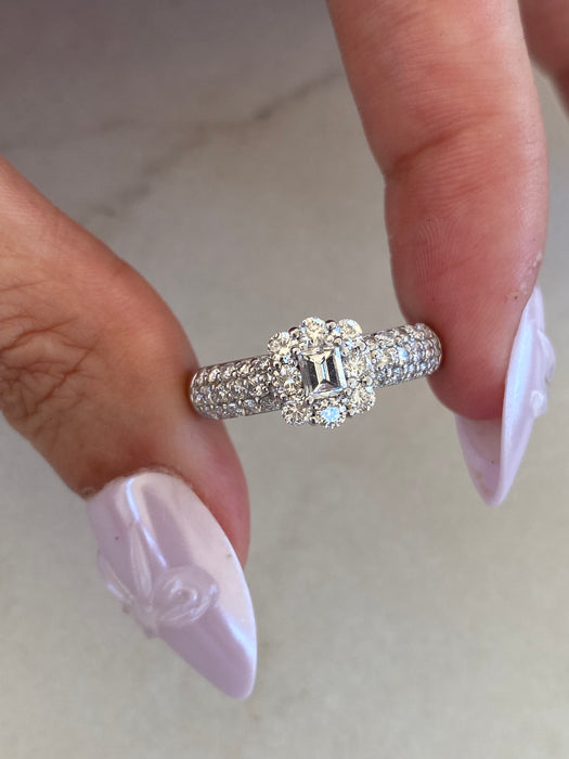 Vintage Platinum 900 Diamond Ring | 1.01 TCW Diamonds