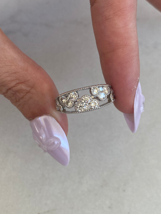 Vintage Platinum 900 Diamond Cloud Ring