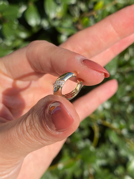 14k diamond ear cuff earring