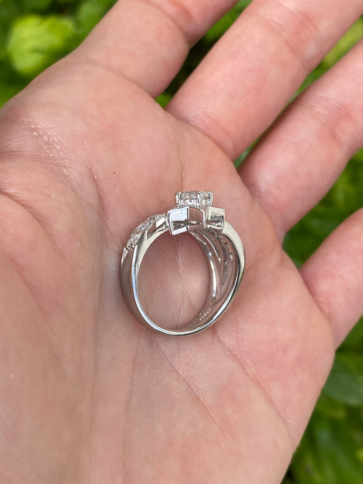 Vintage Platinum 900 Shooting Star Diamond Ring