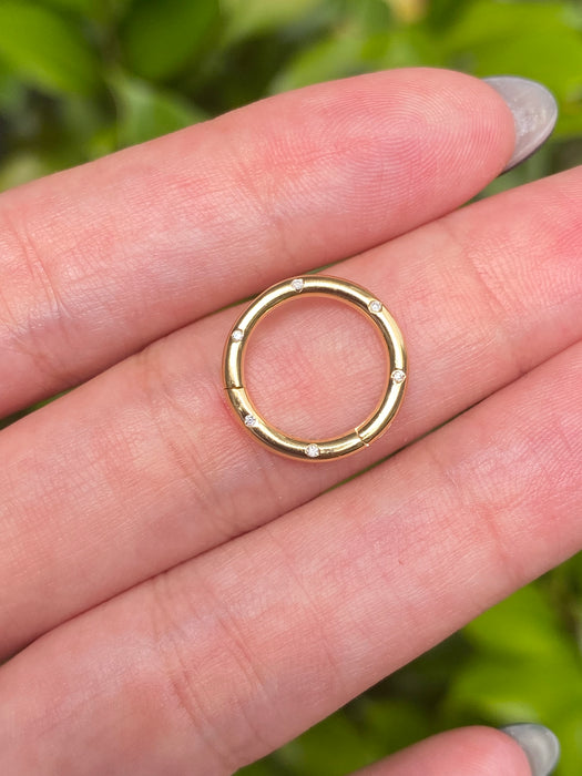 14k solid charm connector