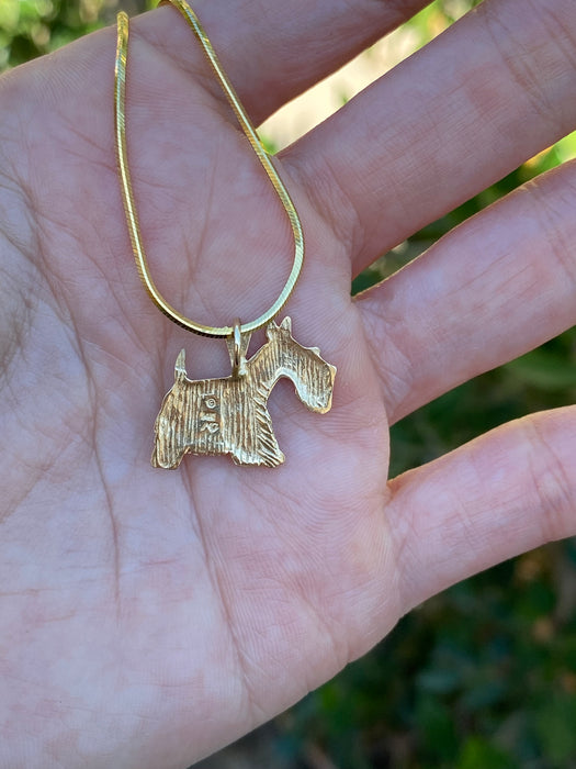 Vintage 14K Gold Michael Anthony Dog Charm Pendant