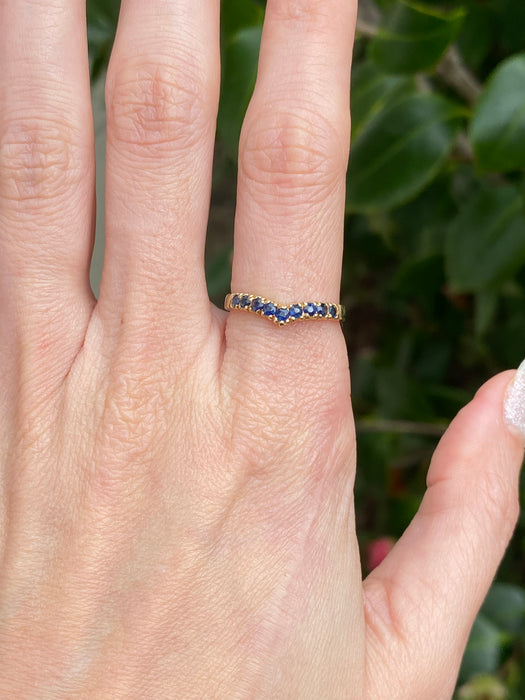 14k v blue spinel ring size 6