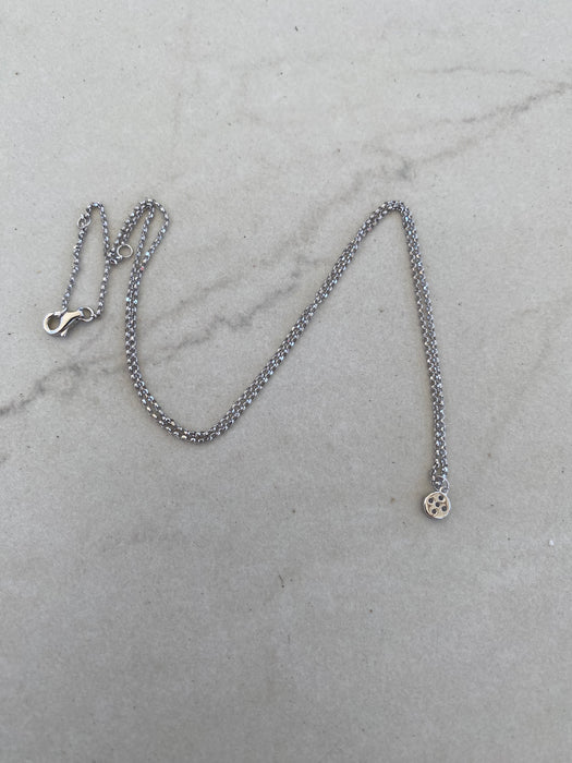 14K White Gold Lab Diamond Pendant with Necklace
