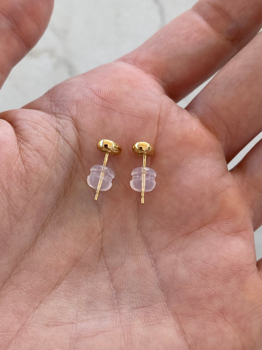 18K Yellow Gold Bezel-Set Natural Pear Diamond Stud Earrings – 0.20 TCW