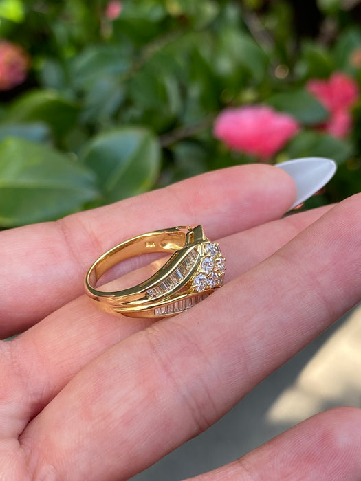 18k 1.25 tcw diamond ring size 6.25