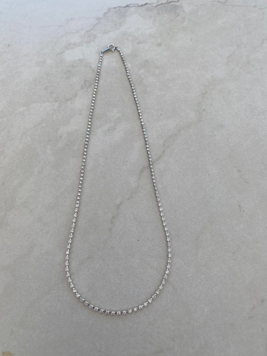 Vintage 18K White Gold Natural Diamond Necklace – 1.00 TCW