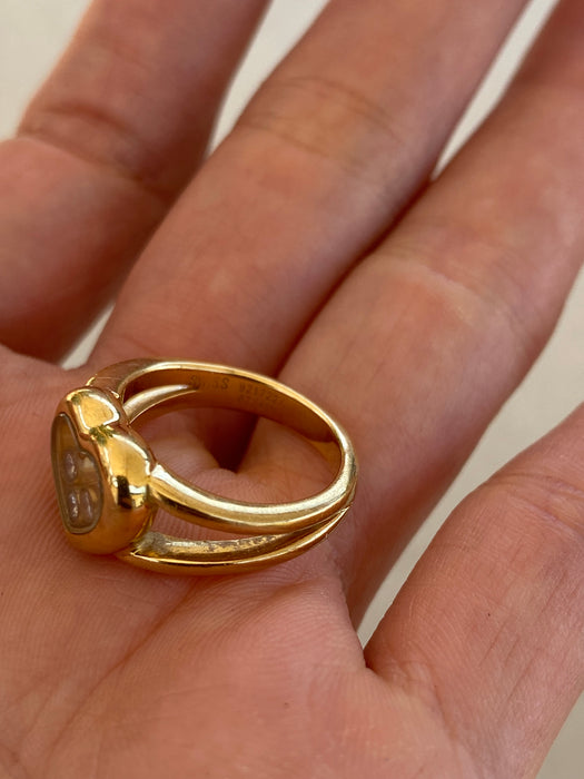 Vintage 18K Chopard Happy Diamonds Heart Ring
