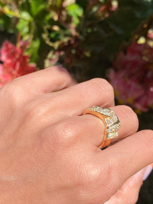 18k 1.21 tcw baguette diamond ring size 6.5