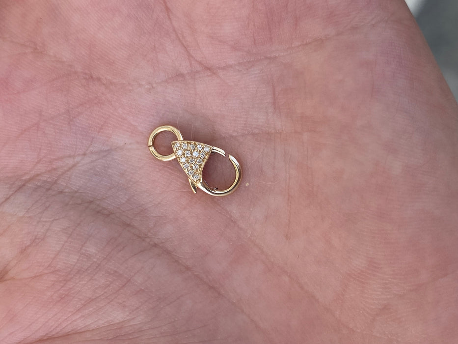 14K Gold Gemstone Clasps & Connectors – Diamond, Ruby, Sapphire, Emerald Carabiners & Heart Links