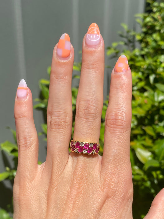 18k ruby diamond ring size 5.75