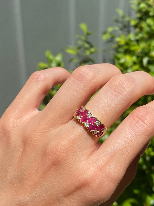 18k ruby diamond ring size 5.75
