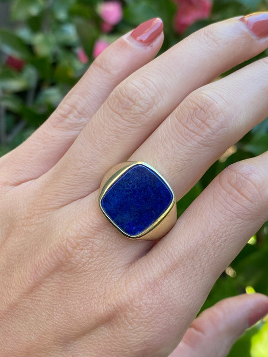 14k lapis lazuli signet ring size 9.25