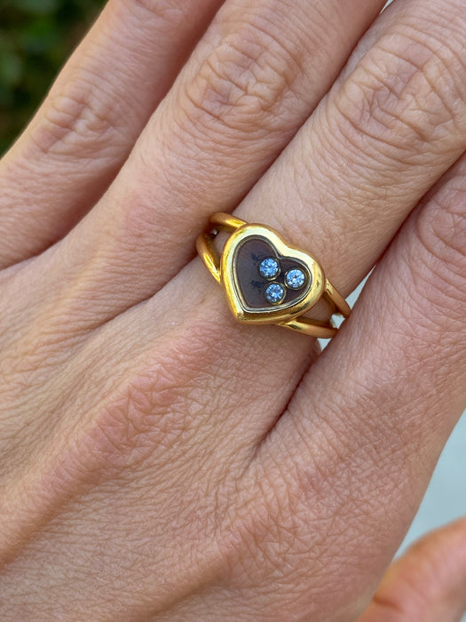 Vintage 18k Chopard Happy Diamonds Heart Ring
