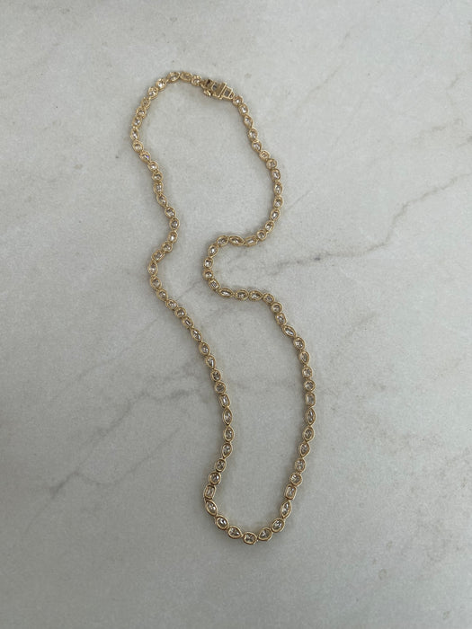 14K Gold Multi-Shape Lab Diamond Tennis Necklace – 10.0 CTW D/VS