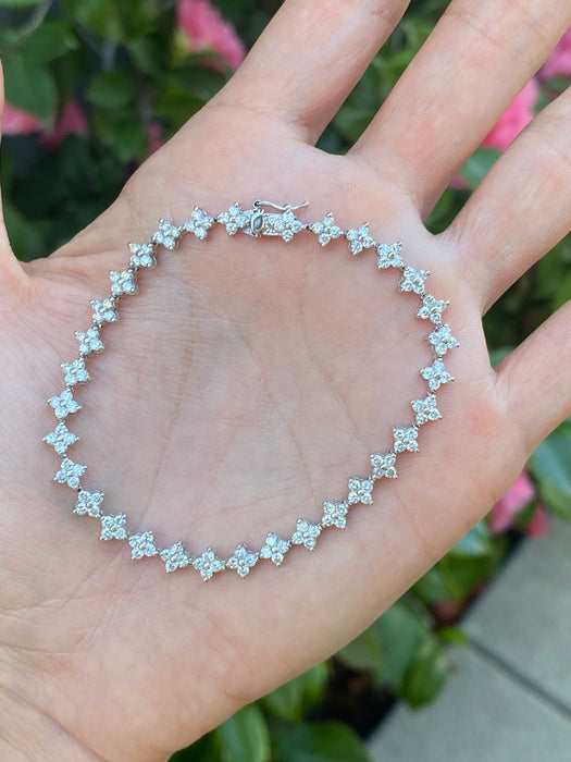 Platinum 850 3 carat diamond tennis bracelet