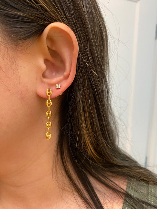 14k mariner puffy earrings