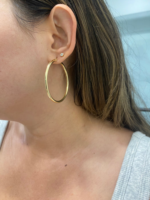 14K Gold Hoop Earrings- 1.95”