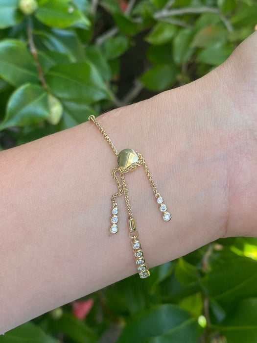 14K Natural Diamond Bezel Set Tennis Bracelet – 1.50 TCW