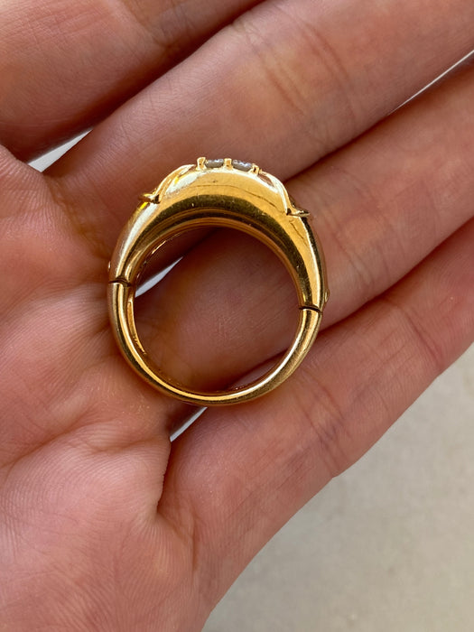 Vintage 18K Gold Convertible Diamond Ring – Hidden Diamond Reveal