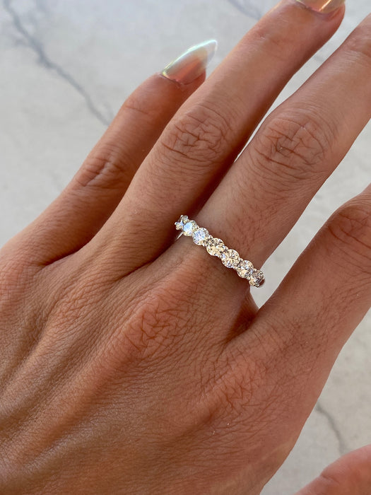 14K 1 TCW White Gold Lab Diamond Ring