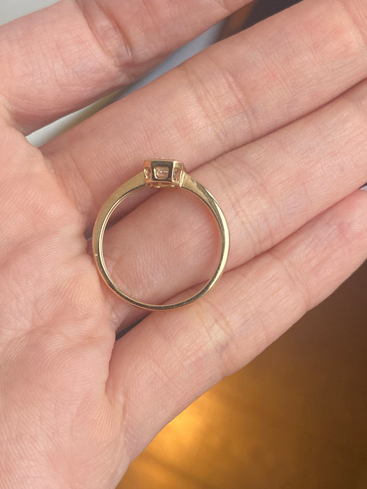 10k 0.95 carat emerald cut lab diamond ring size 7